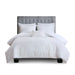 Nicolette - King 4 Piece Duvet Cover Set - White - Simple Home Plus
