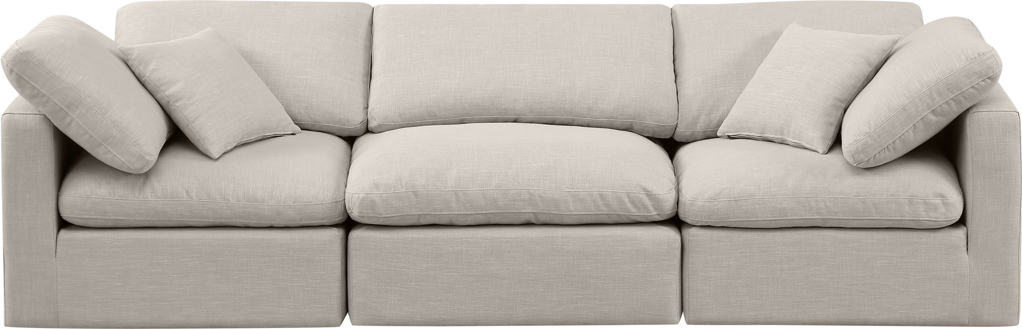 Indulge - Linen 3 Seat Modular Sofa - Simple Home Plus