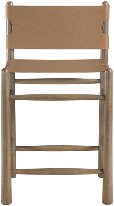 Santos - Upholstered Counter Stool With Stained Brown Base - Simple Home Plus
