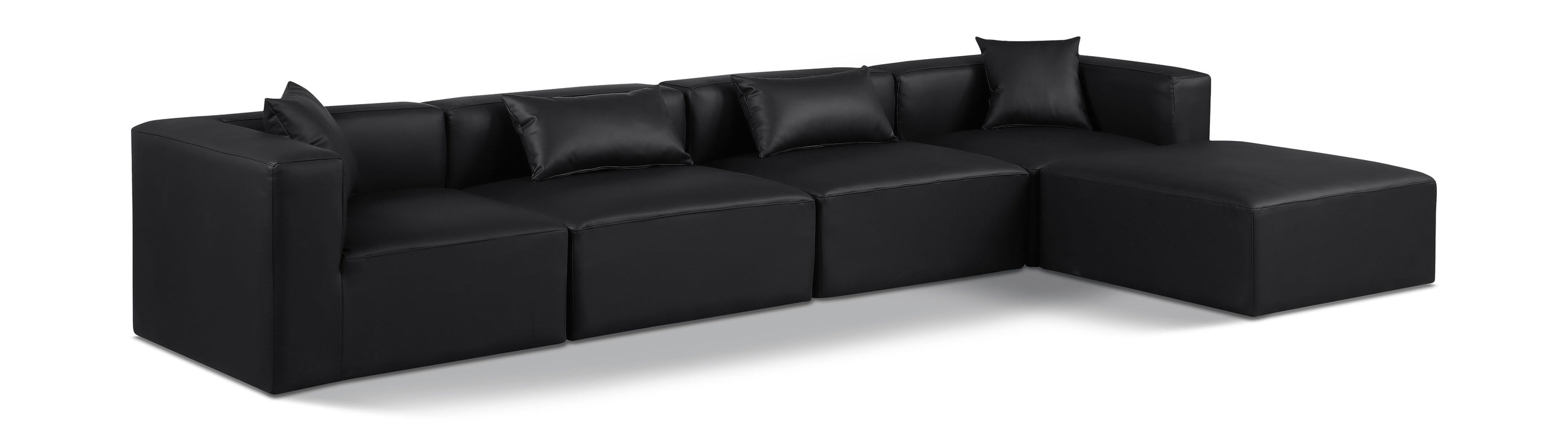 Cube - 5 Piece Modular Sectional With Chaise - Simple Home Plus