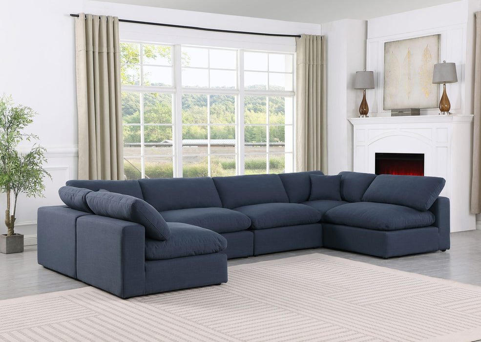 Comfy - 6 Piece Linen Modular Armless Sectional - Simple Home Plus
