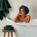 800GSM - 8 Piece Antimicrobial Towel Set - Dark Green - Simple Home Plus