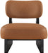 Vetra - Vegan Leather Upholstered Accent Chair With Black Base - Simple Home Plus