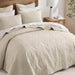 Quebec - Twin Reversible Bedspread Set - Cream - Simple Home Plus