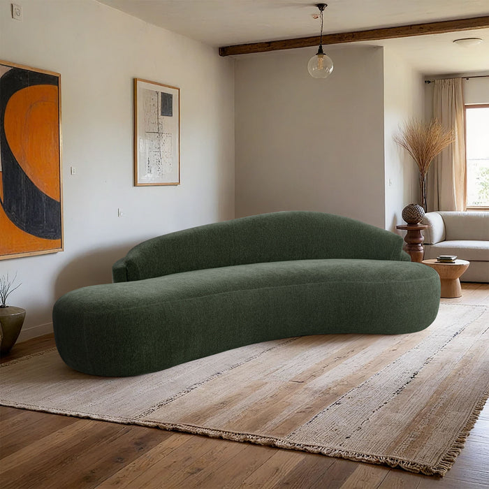 Caspian - Chenille Fabric Upholstered Sofa - Simple Home Plus