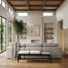 Nara - Linen Textured Fabric Upholstered Bench - Painted Black - Simple Home Plus