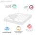 Quiet Nights - Waterproof Diamond Quilting Down Alternative Mattress Pad - White - Simple Home Plus