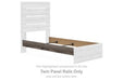 Graystorm - Twin Panel Rails - Brown Gray - Simple Home Plus