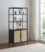 Amherst - 3-Shelf Radio Weave Cane Metal Accent Cabinet - Simple Home Plus