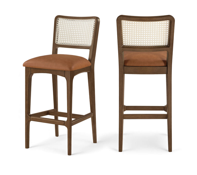 Atrium - Upholstered Bar Stool (Set of 2) - Brushed Brown Frame - Simple Home Plus