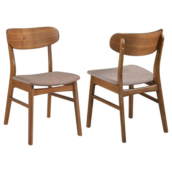 Dortch - Dining Side Chair (Set of 2) - Walnut And Brown - Simple Home Plus