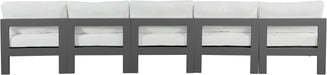 Nizuc - Outdoor Patio 5 Seat Modular Armless Sofa With Gray Frame - Simple Home Plus