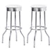 Retro - Upholstered Metal Swivel Bar Stool (Set of 2) - Simple Home Plus