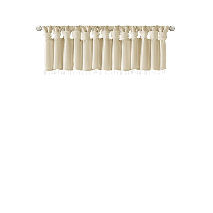 Emilia - Lightweight Valance With Beads - Champagne - Simple Home Plus