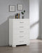 Jessica - 5-Drawer Bedroom Chest - Simple Home Plus