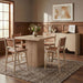 Entwine - Vegan Leather Upholstered Counter Stool - Painted Natural - Simple Home Plus