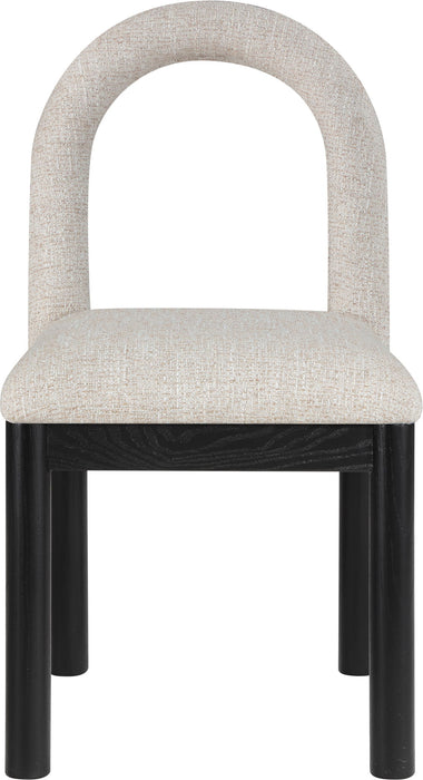 Conrad - Linen Dining Chair With Black Legs - Simple Home Plus