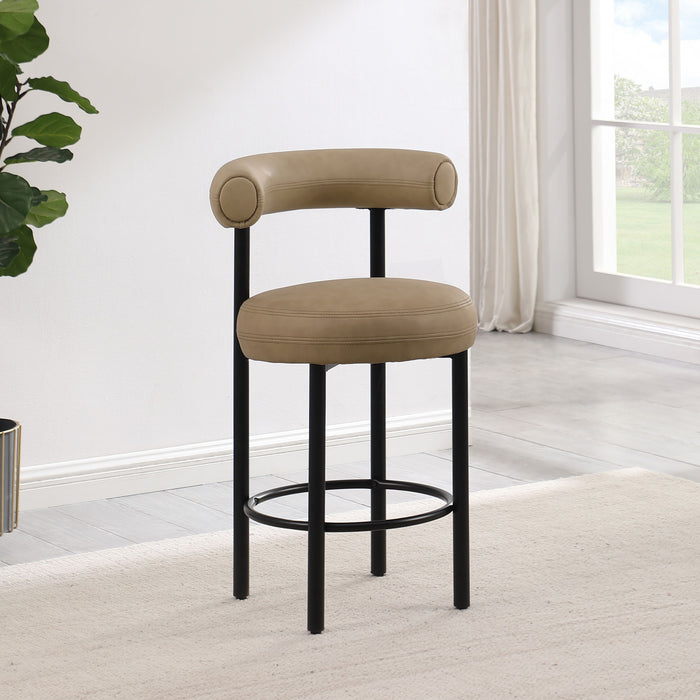 Bordeaux - Counter Stool (Set of 2) - Tan - Simple Home Plus