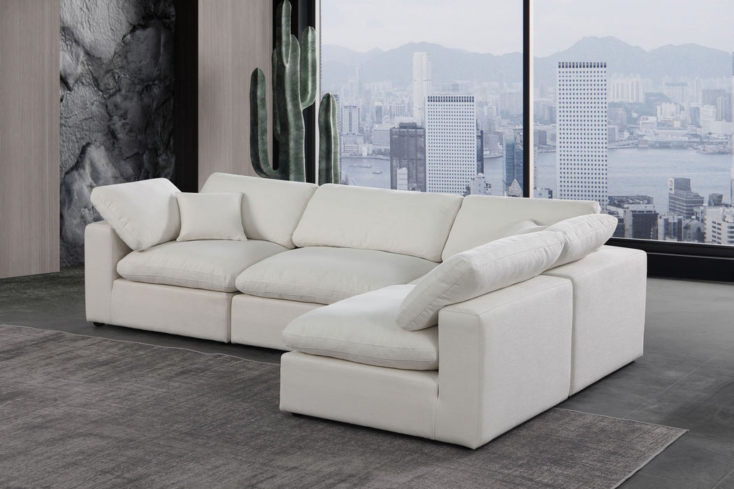 Comfy - 4 Piece Linen Fabric Modular Armless Sectional - Simple Home Plus