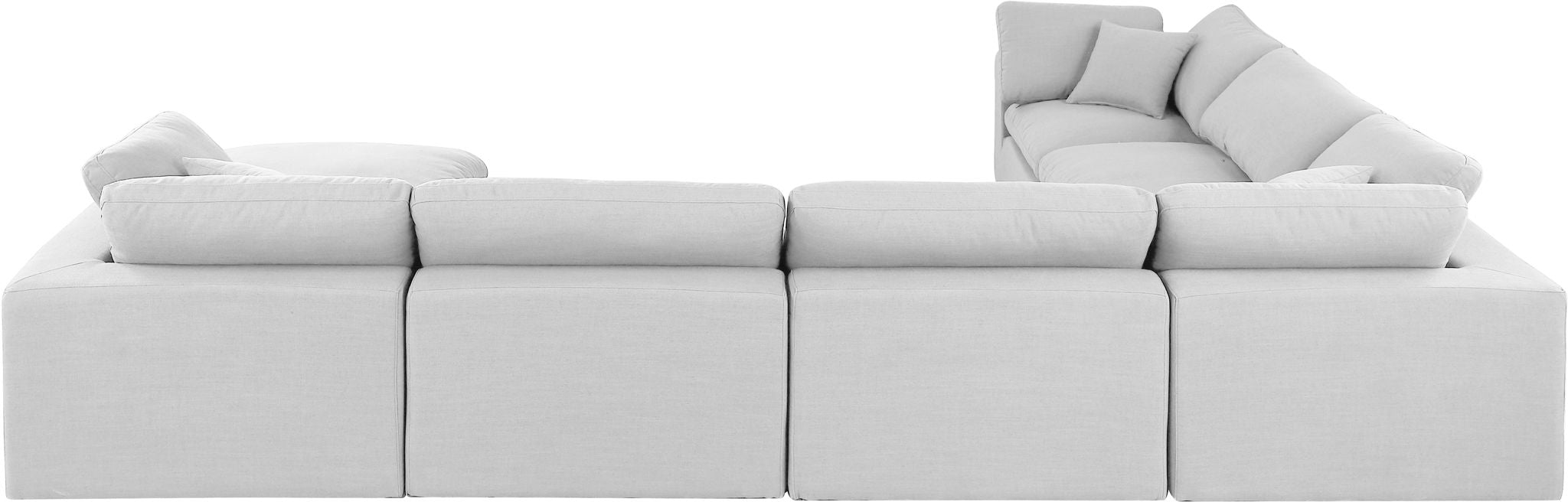 Comfy - 7 Piece Linen Modular Sectional With Chaise - Simple Home Plus