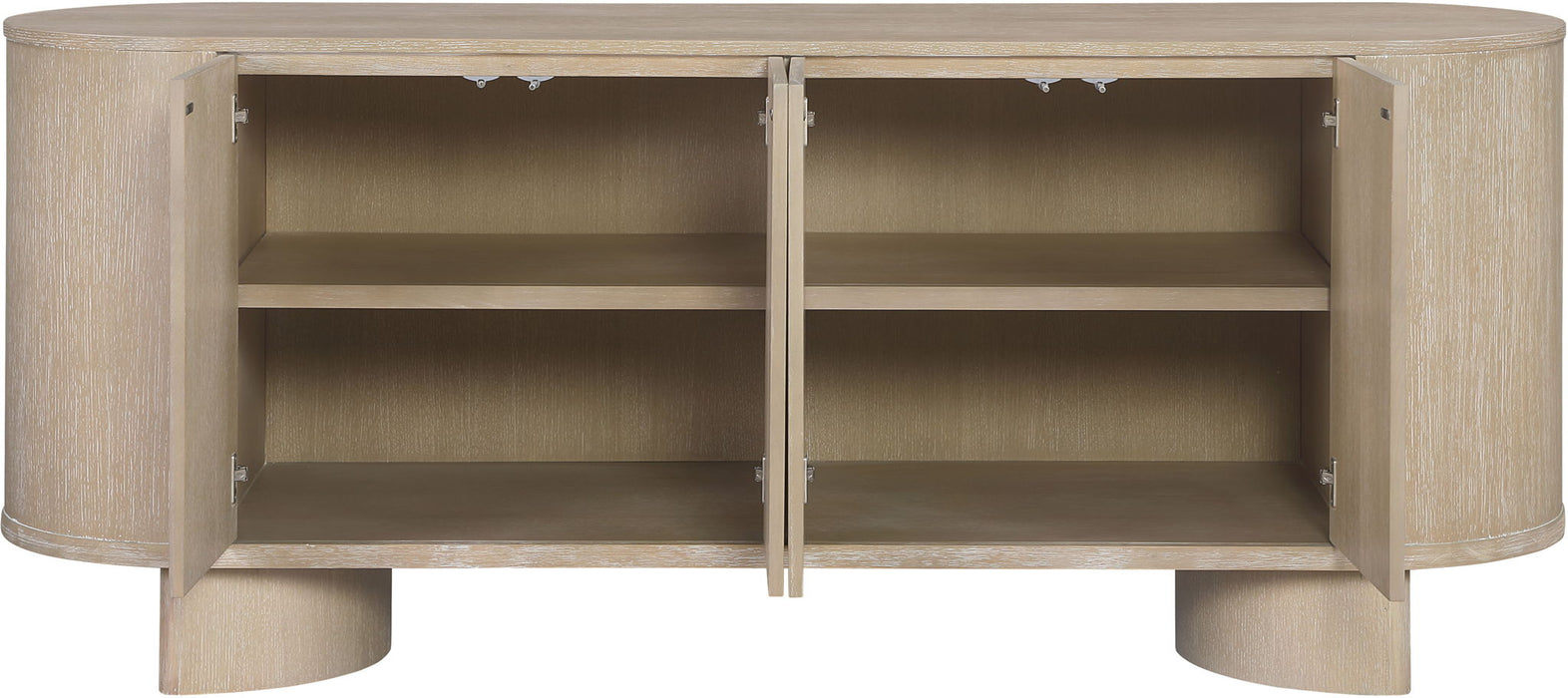 Caldra - Oak Veneer And Solid Wood Sideboard / Buffet - Simple Home Plus