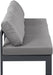 Nizuc - Outdoor Patio 3 Seat Armless Modular Sofa With Gray Frame - Simple Home Plus