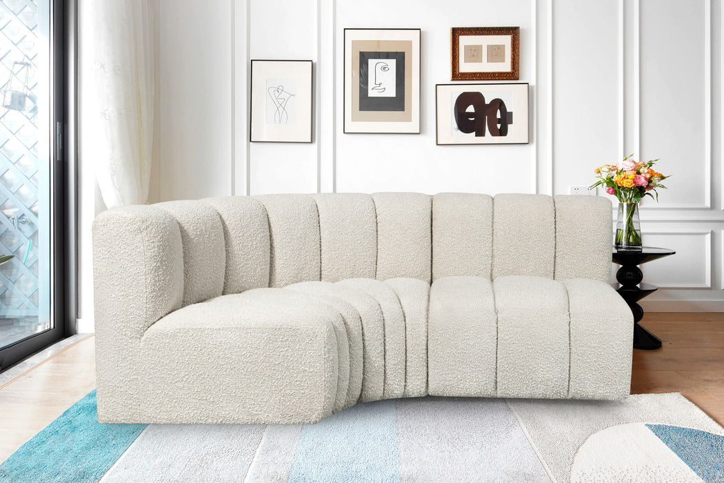 Arc - Boucle Fabric 3 Piece Sofa - Simple Home Plus