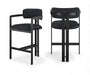 Aurum - Vegan Leather Upholstered Counter Stool With Graphite Black Base - Simple Home Plus