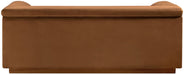 Cascade - Velvet Loveseat - Saddle - Simple Home Plus