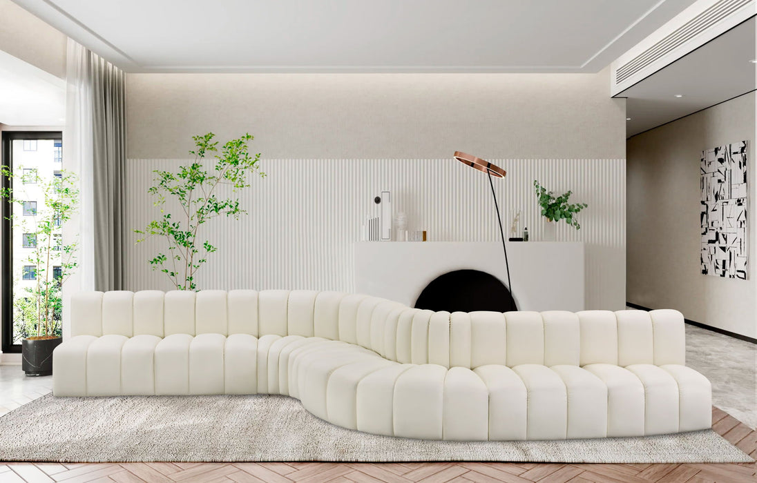 Arc - Faux Leather 8 Piece Curved Modular Sofa - Simple Home Plus