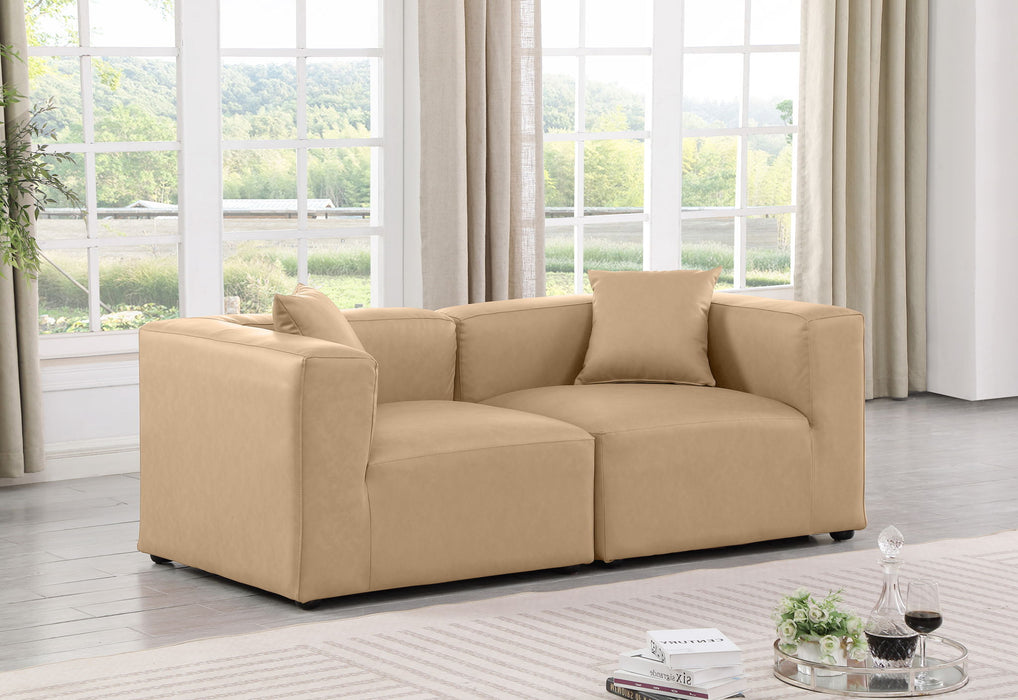 Cube - Modular 2 Piece Sofa - Tan - Simple Home Plus