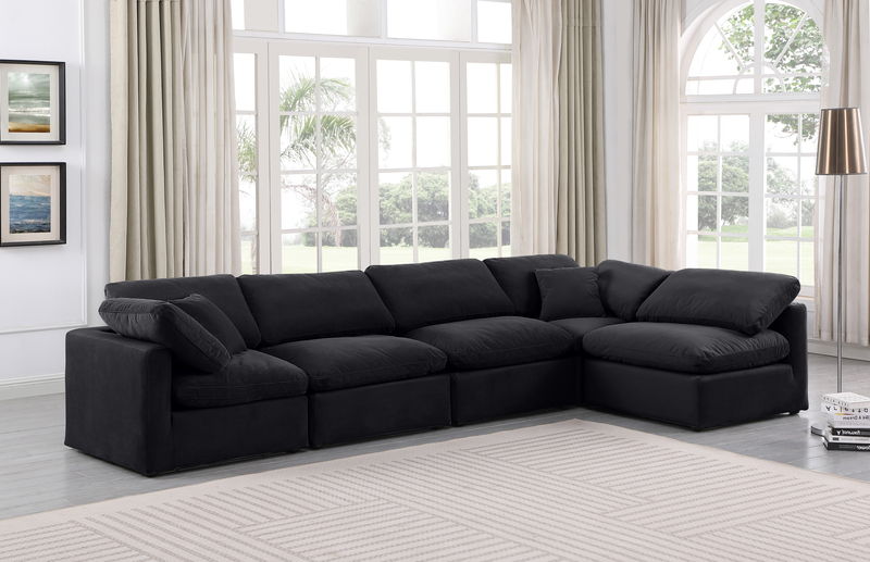 Indulge - Velvet 5 Piece Modular Sectional