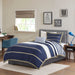 Ashton - Duvet Cover Set - Khaki / Navy - Simple Home Plus