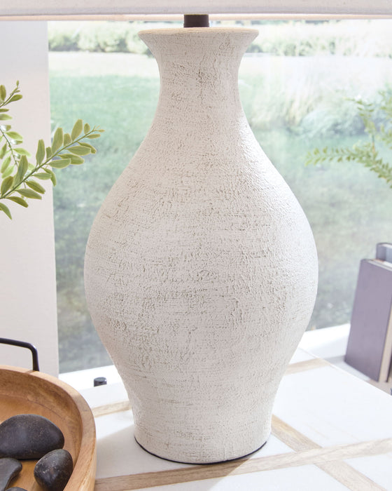 Ashbend - Ceramic Table Lamp - Antique White - Simple Home Plus