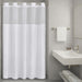 Jacquard - Premium Fabric Shower Curtain - White - Simple Home Plus