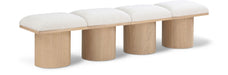 Pavilion - 4 Piece Modular Bench With Natural Base - Simple Home Plus