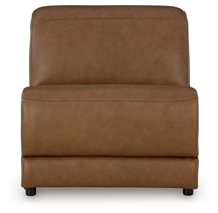 Magic Man - Armless Chair With Manual Headrest - Caramel - Simple Home Plus