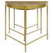 Tristen - 3 Piece Demilune Nesting Table - Brown And Gold - Simple Home Plus