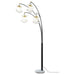 Maisel - Hanging Crystal Arc Tree Floor Lamp - Black - Simple Home Plus