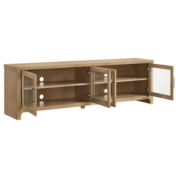 Brenham - 79" 4-Door TV Stand Media Console - Washed Oak - Simple Home Plus