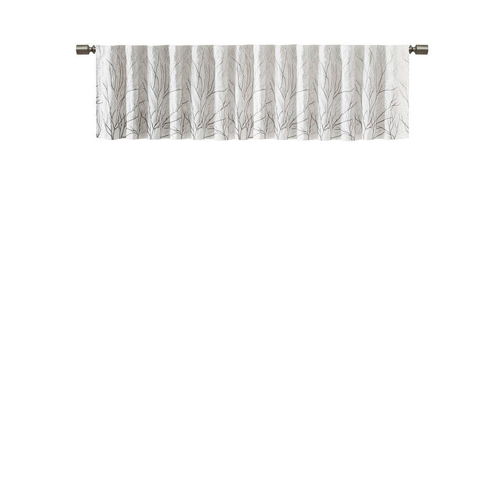 Andora - Embroidered Window Valance - White - Simple Home Plus