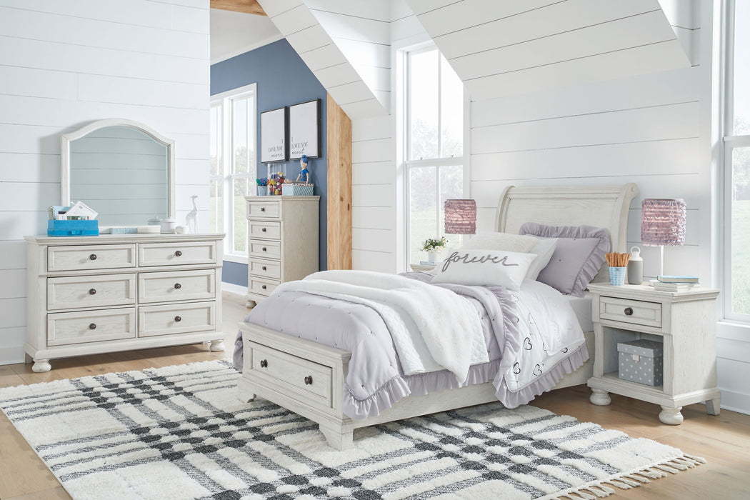 Robbinsdale - Youth Sleigh Storage Bedroom Set - Simple Home Plus