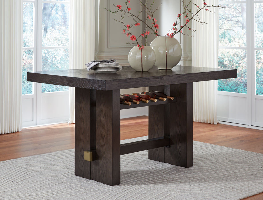 Burkhaus - Dark Brown - Rectangular Dining Room Counter Table - Simple Home Plus