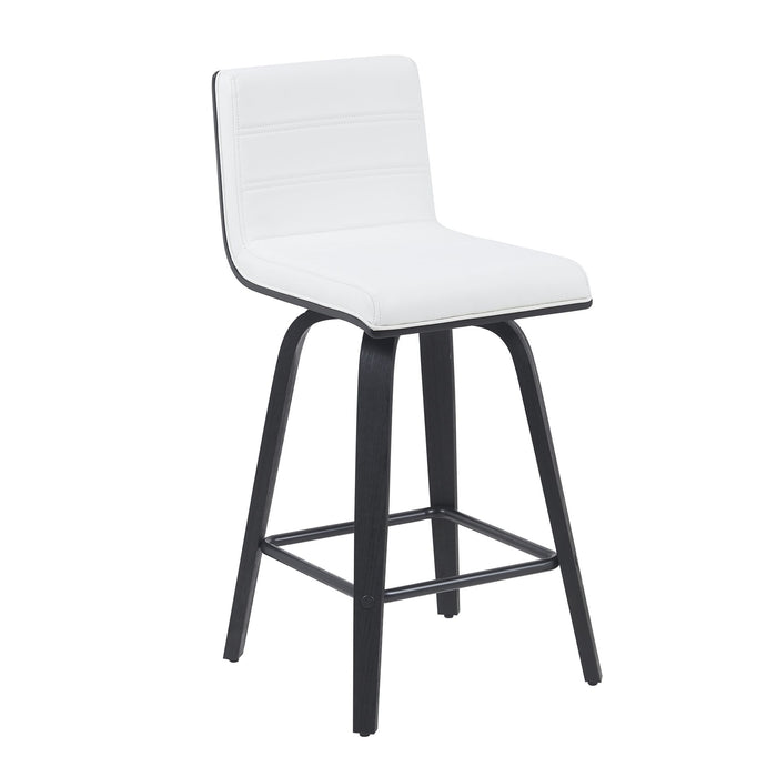 Vienna - Modern Counter Height Swivel Bar Stool - Black Brushed Wood Frame - Simple Home Plus