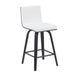 Vienna - Modern Counter Height Swivel Bar Stool - Black Brushed Wood Frame - Simple Home Plus