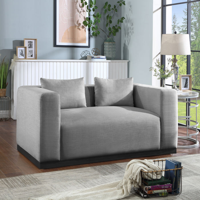 Alfie - Linen Textured Fabic Loveseat - Simple Home Plus