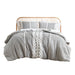 Imani - King Printed Duvet Cover Set With - Gray - Simple Home Plus