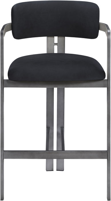 Aurum - Vegan Leather Upholstered Counter Stool With Gray Base - Simple Home Plus