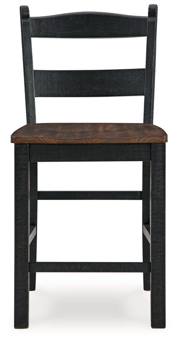 Valebeck - Black / Brown - Barstool (Set of 2) - Simple Home Plus