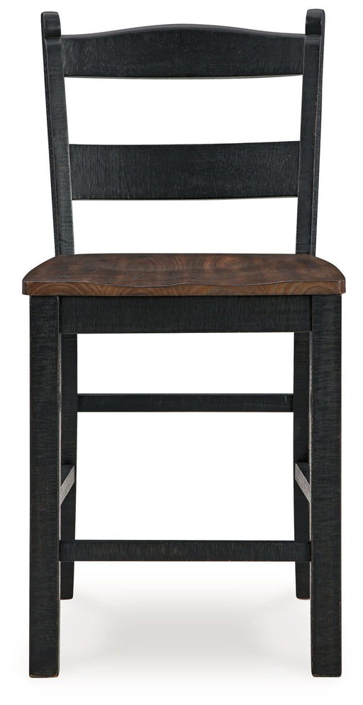 Valebeck - Black / Brown - Barstool (Set of 2) - Simple Home Plus